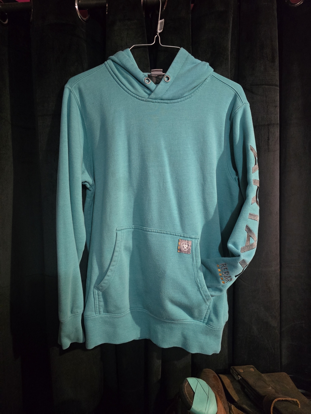 Ariat Teal Pullover Hoodie Sweater - Women's Cowl Neck